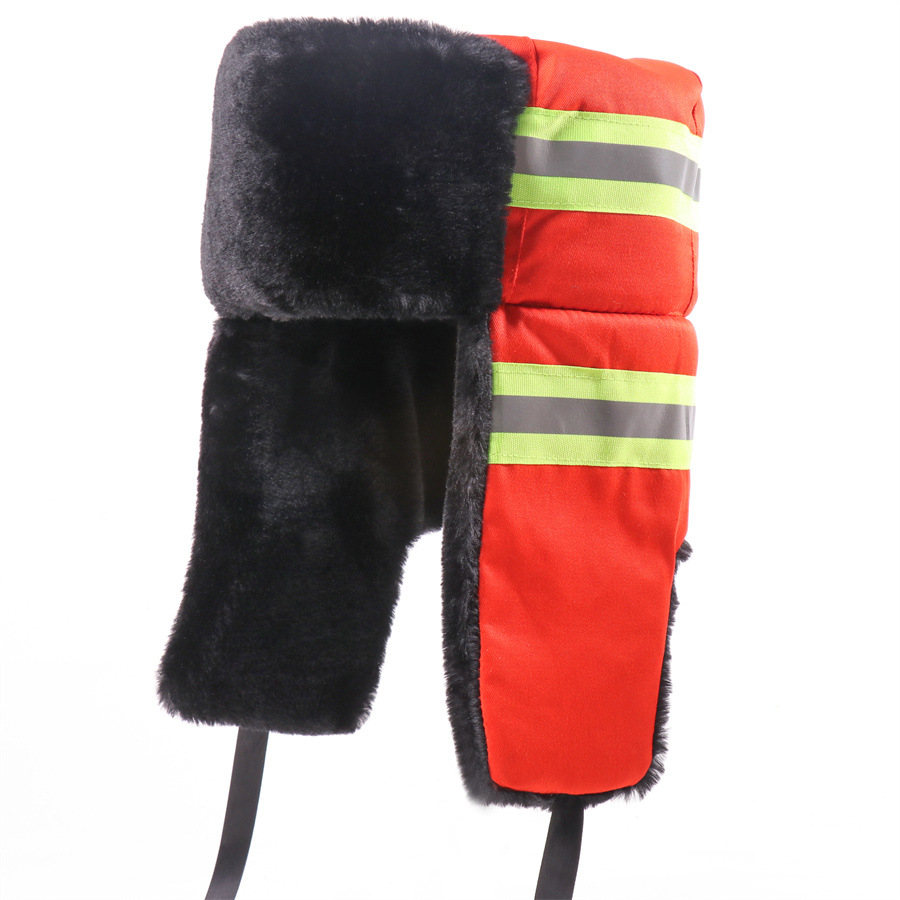 Trapper Hat Ear Flap - Vintage Badge Fleece Trapper Hat Thick