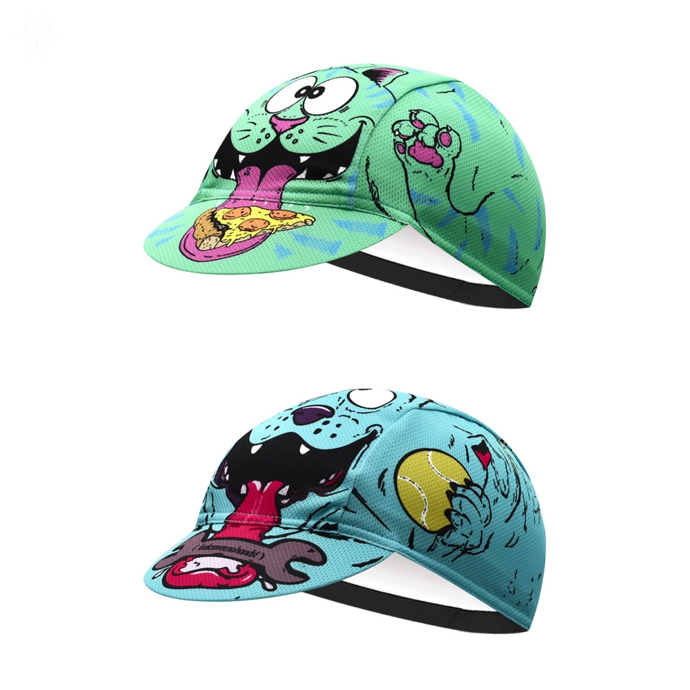 Skull Cap Helmet Liner - Cartoon Monster Print Cycling Skull Cap