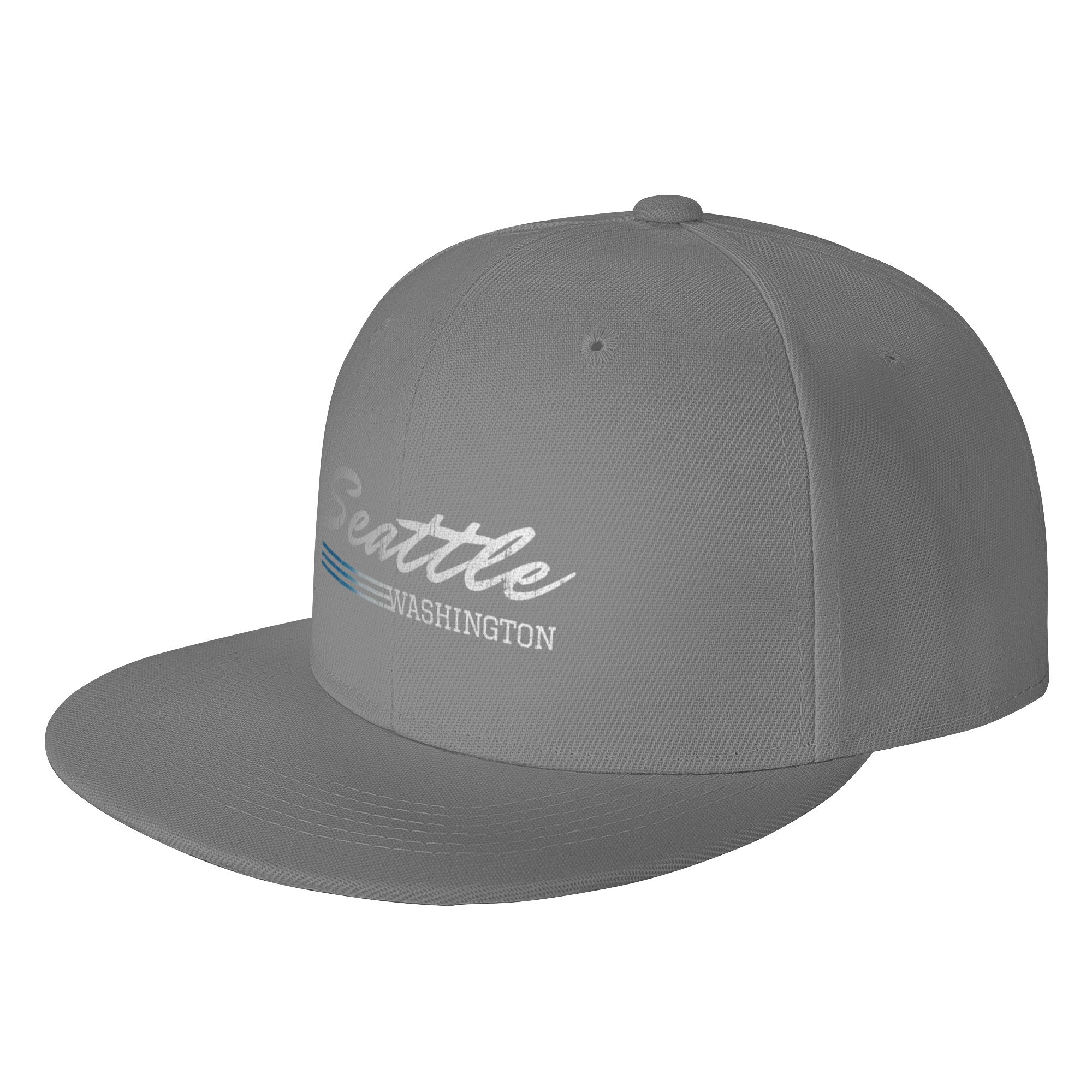 Baseball Cap Structured - Fashion Seattle Washington City Colors Flat