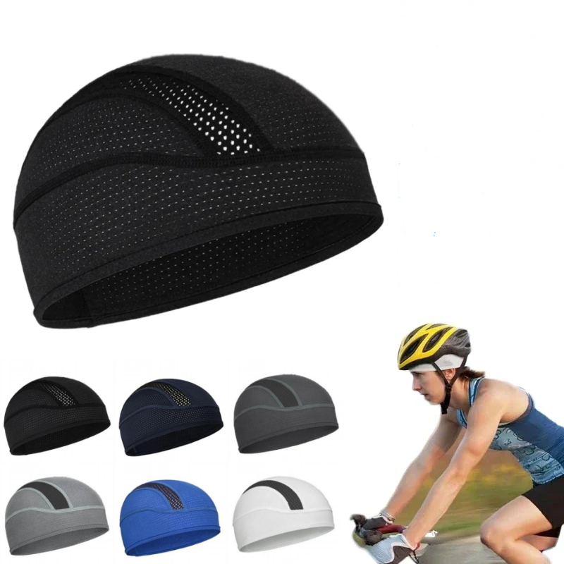 Skull Cap Helmet Liner - Breathable Mesh Quick Dry Stretch Beanie