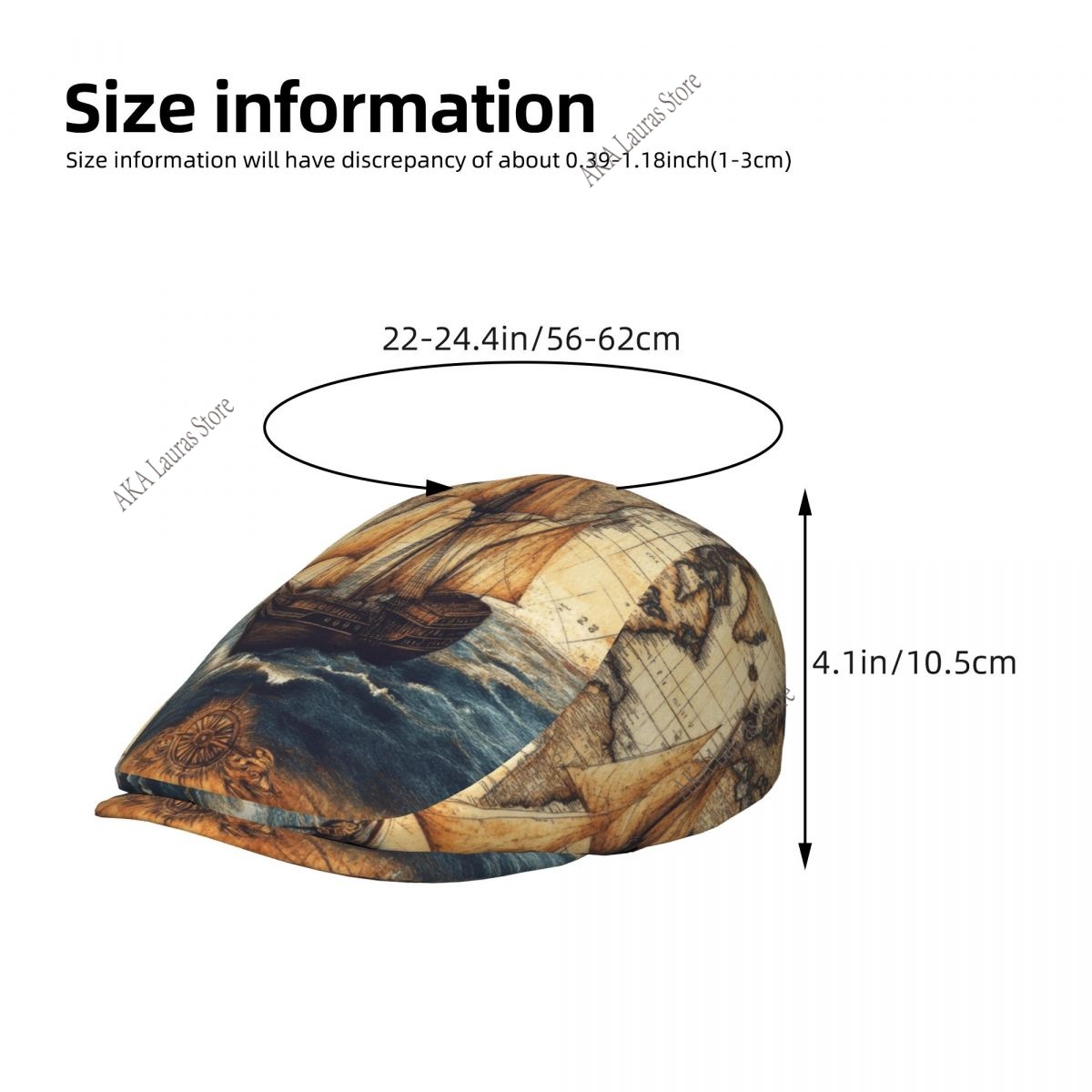 Newsboy Cap Vintage World Map  - Newsboy Cap Ivy review and price