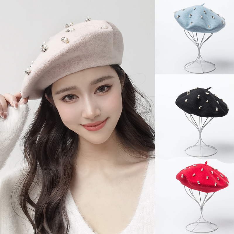 Trendy Winter Wool Beret Pearl - Beret French Wool review and price