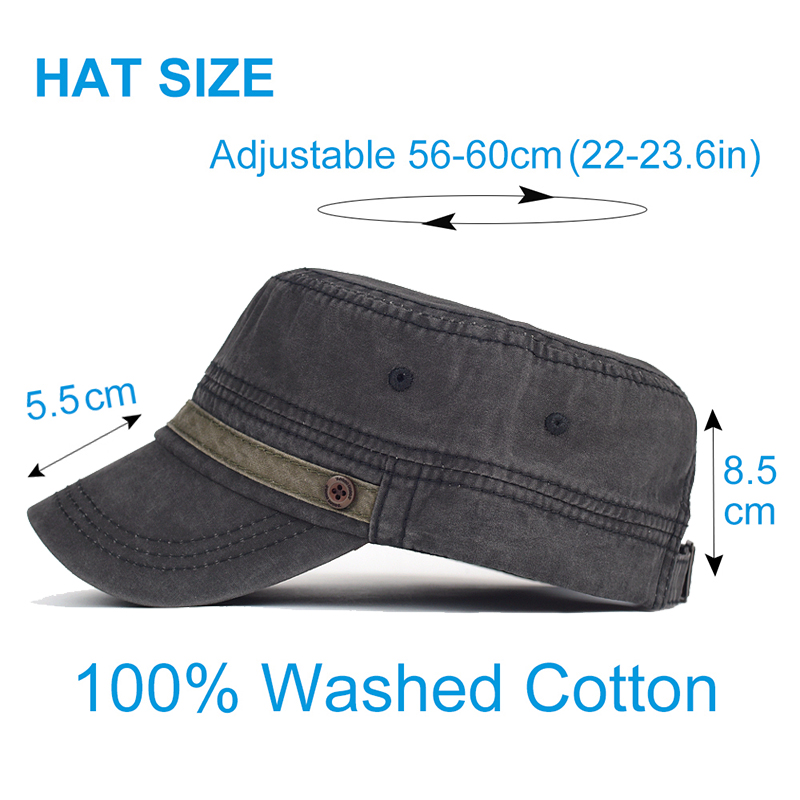 Washed Cotton Cap Men Casual U - Snapback Hat Flat review and price