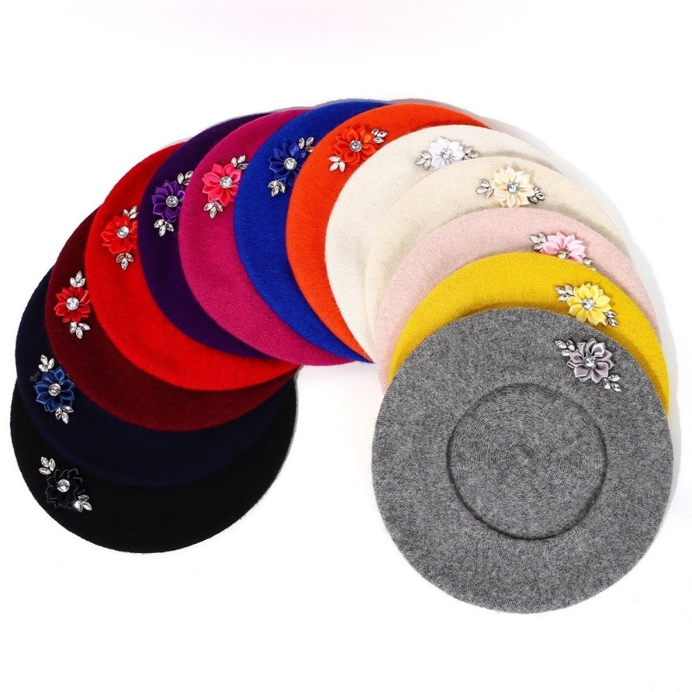 Vintage Solid Color Wool Beret - Beret French Wool review and price