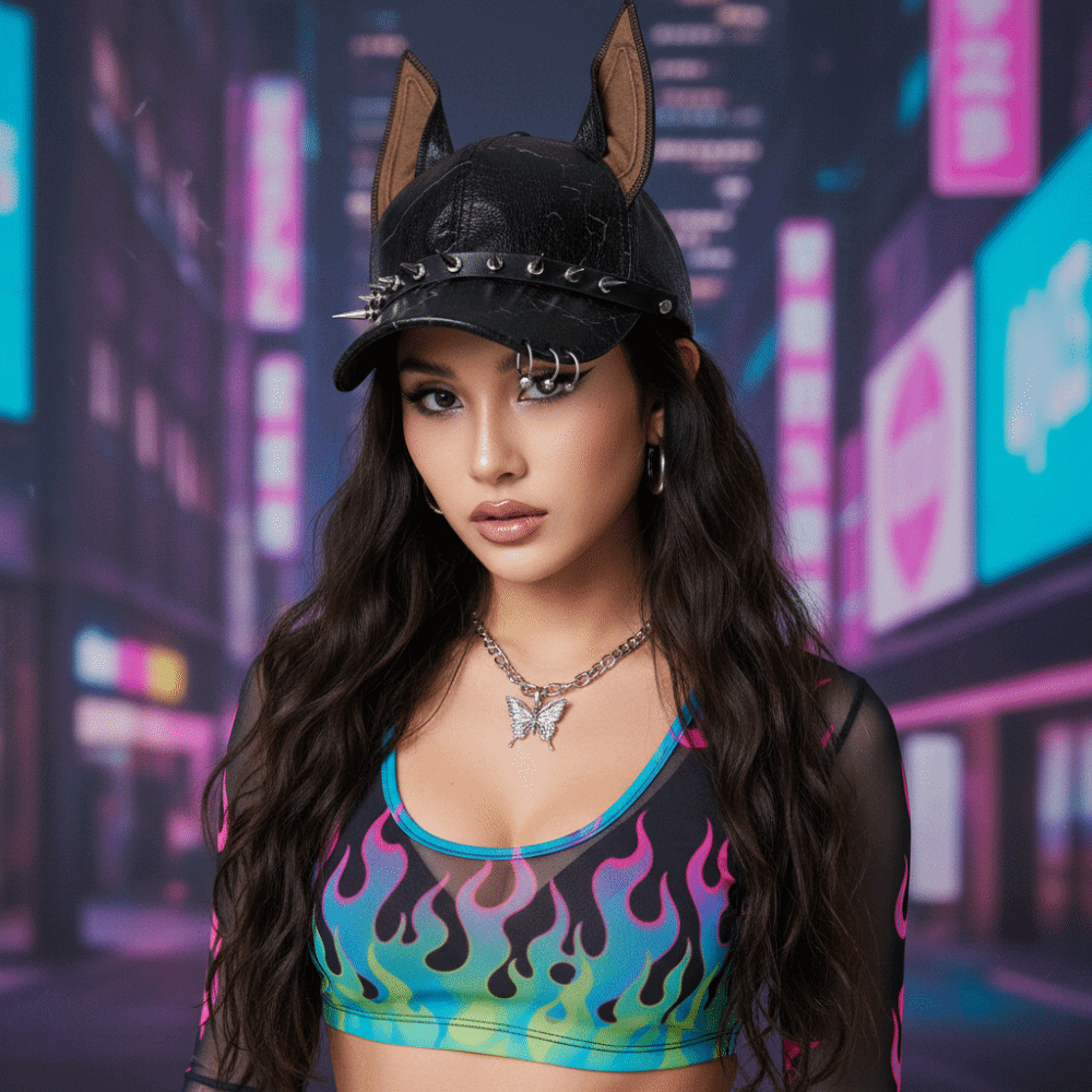 Fashion Punk Doberman Dog Ears - Baseball Cap Structured review and price