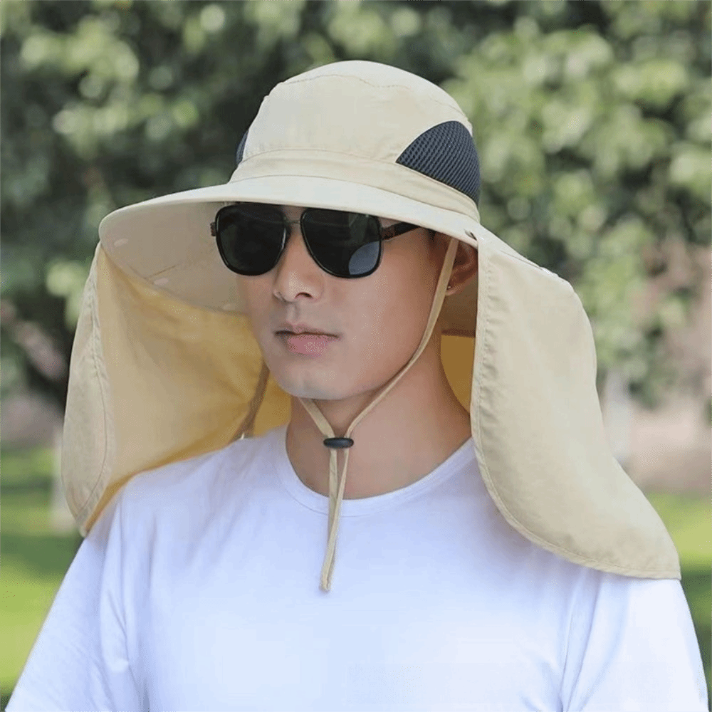 Removable Cloth Men Sun Hat Bi - Bucket Hat Cotton review and price