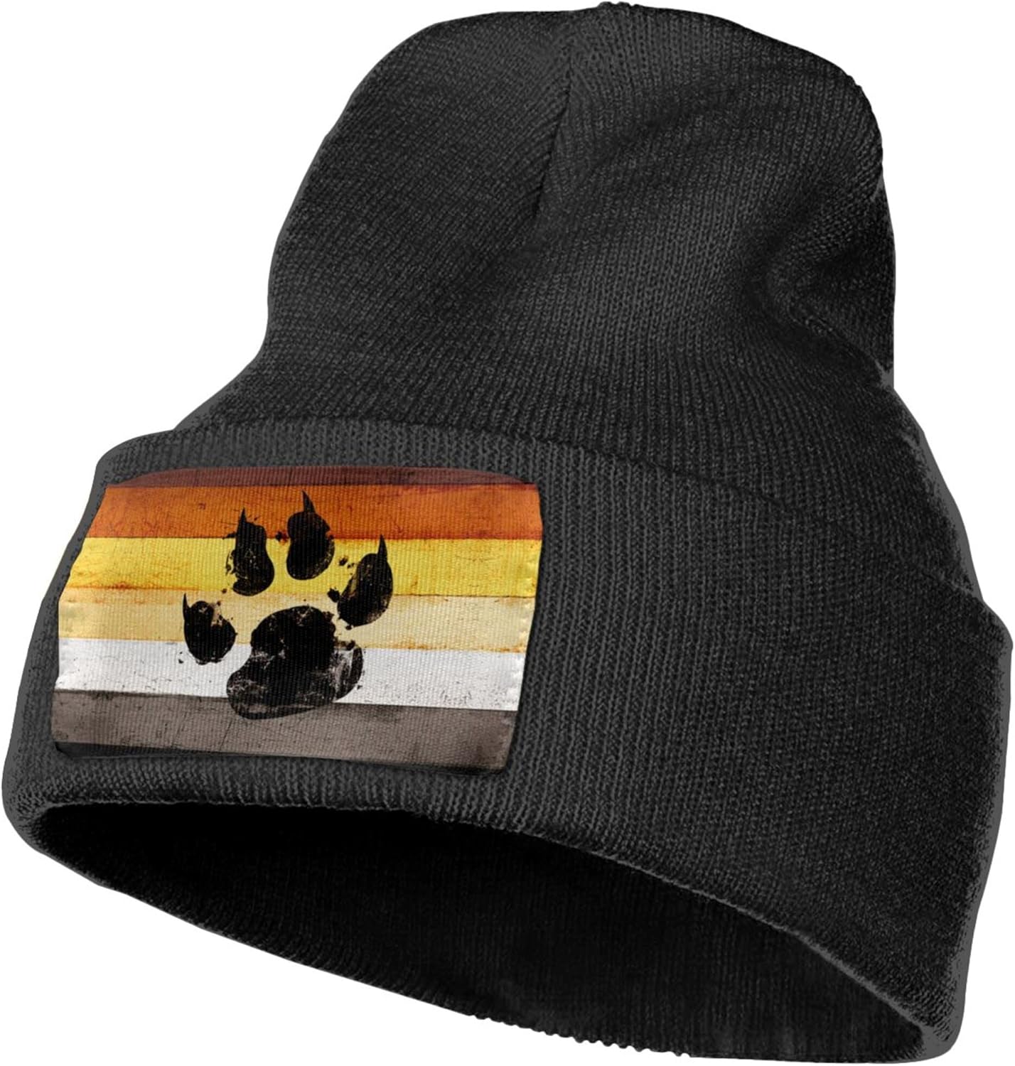 Gay Flag Bear paw LGBT Knit Be - Beanie Cuffed Knit review and price