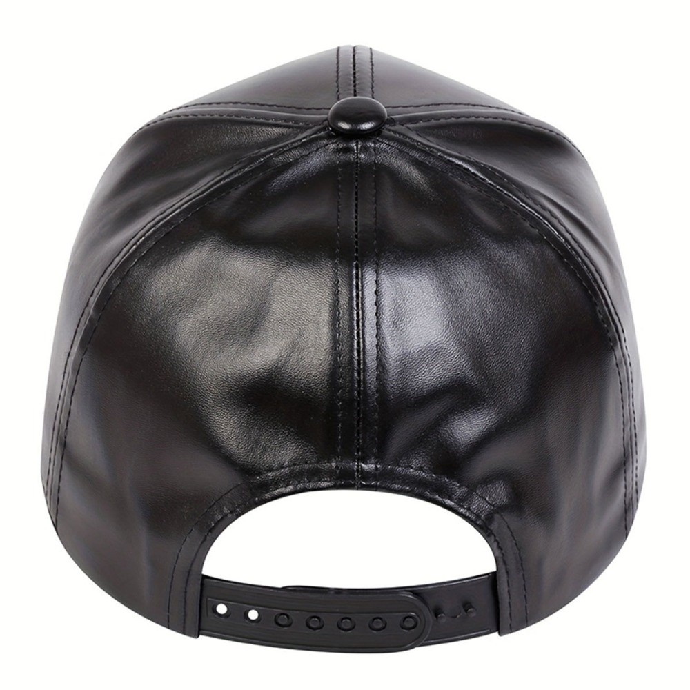 Fashion PU Solid Baseball Cap  - Baseball Cap Structured review and price