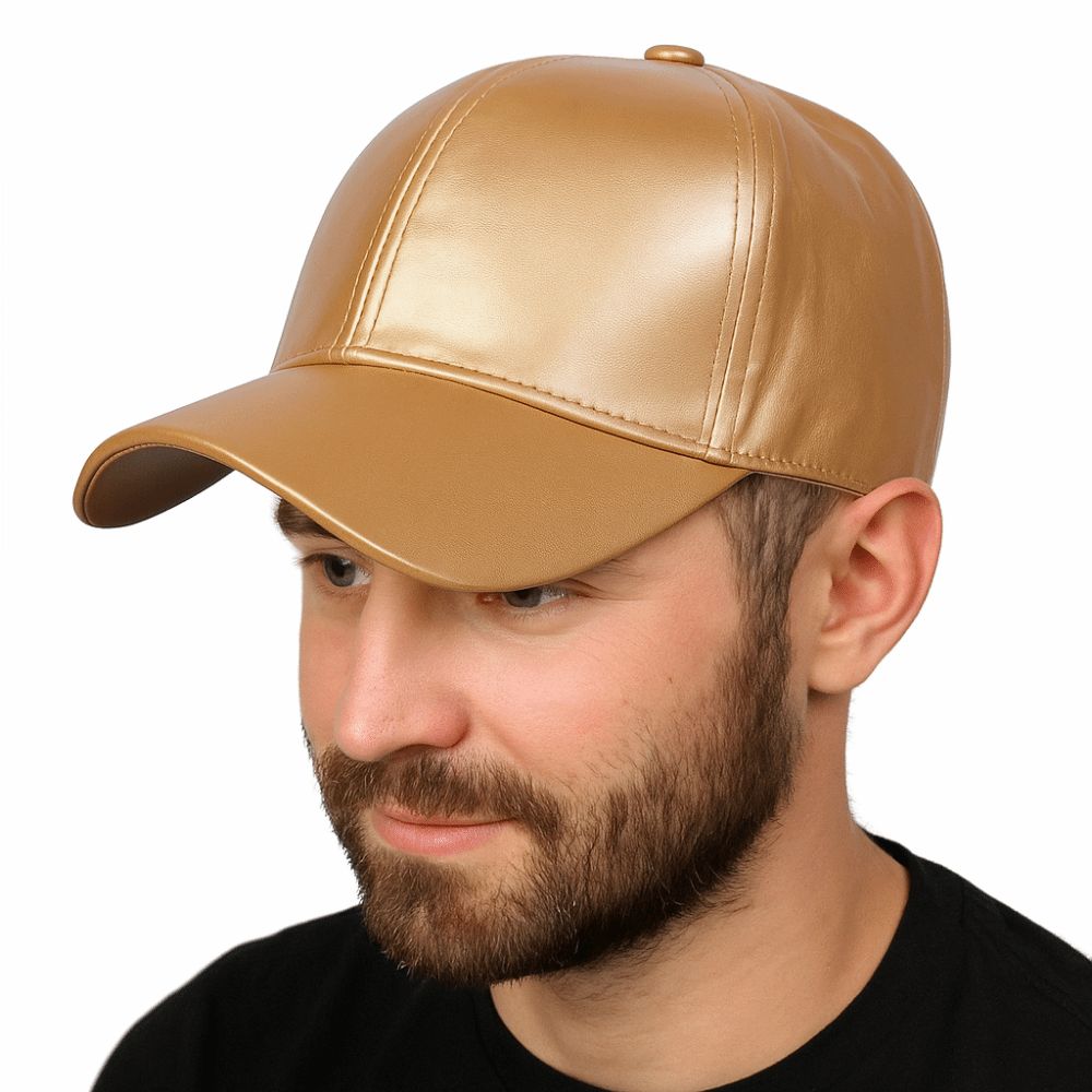 Fashion PU Solid Baseball Cap  - Baseball Cap Structured review and price